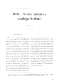 Bello: Internacionalista y "anticipacionista"  [artículo] Rose Cave.