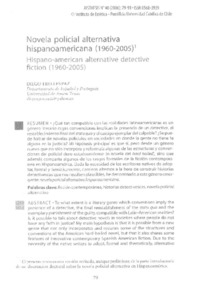 Novela policial hispanoamericana (1960-2005)  [artículo] Diego Trelles Paz.
