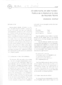 En esta noche, en este mundo  [artículo] Madeleine Stratford.