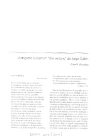 ¿Fotografía o poema?  [artículo] Goretti Ramírez.