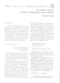 De ruiseñor a cigarra  [artículo] Nicholas Roberts.