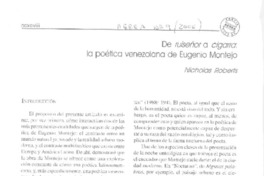 De ruiseñor a cigarra  [artículo] Nicholas Roberts.