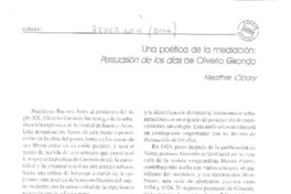 Una poética de mediación  [artículo] Heather Cleary.