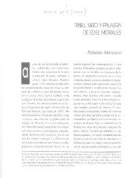 Tribu, mito y palabra de Edel Morales  [artículo] Roberto Manzano.