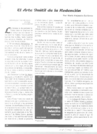 El arte inútil de la redención  [artículo] María Alejandra Gutiérrez.