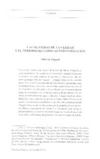 Las mentiras de la verdad y el periodismo como autodestrucción  [artículo] Alberto Fuguet.