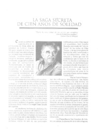 La saga secreta de Cien años de soledad  [artículo] José Luis Ontiveros.
