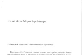 Un miroir ne fait pas le printemps  [artículo] Francois Delprat.