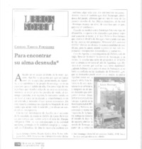 Para encontrar su alma desnuda  [artículo] Caridad Tamayo Fernández.