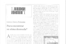 Para encontrar su alma desnuda  [artículo] Caridad Tamayo Fernández.