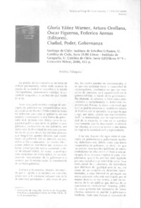 Ciudad, poder, gobernanza  [artículo] Andrea Vásquez.