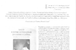 Salud e interculturalidad en América Latina  [artículo] Carmen Beatriz Loza.