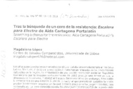 Tras la búsqueda de un coro de la resistencia  [artículo] Magdalena López.