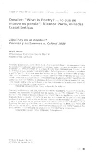 "What is poetry?... lo que se mueve es poesía"  [artículo] Niall Binns.