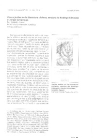 Voces judías en la literatura chilena  [artículo] Cristián Opazo.