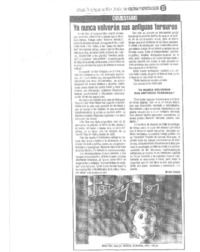 Ya nunca volverán sus antiguas tersuras  [artículo] Walter Hoefler.