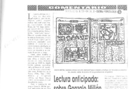 Lectura anticipada  [artículo] Walter Hoefler.