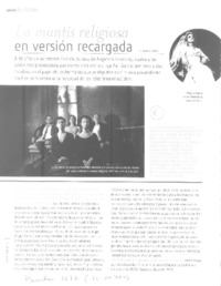 La mantis religiosa en versión recargada  [artículo] Carola Solari.