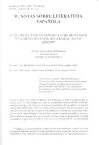 El último llanto de Sancho  [artículo] Vicente Bernaschina Schürumann.