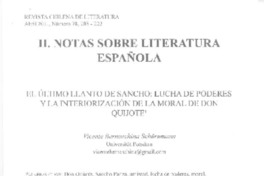 El último llanto de Sancho  [artículo] Vicente Bernaschina Schürumann.