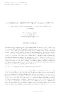 Conquista y fundación de la ciudad terrena  [artículo] Roberto Suazo Gómez.