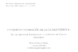 Conquista y fundación de la ciudad terrena  [artículo] Roberto Suazo Gómez.