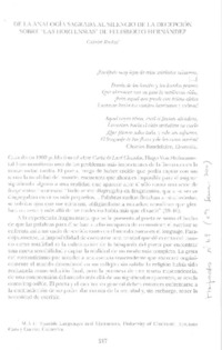 De la analogía sagrada al silencio de la decepción sobre "Las hortensias" de Felisberto Hernández  [artículo] Gabriela Rudas.