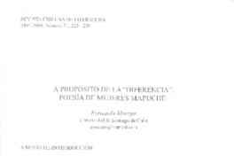 A propósito de la "diferencia"  [artículo] Fernanda Moraga.