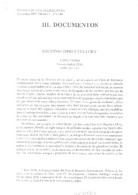 Nacionalismo y cultura  [artículo] Carla Cordua.
