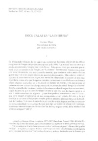 Doce calas en "La intrusa"  [artículo] Grinor Rojo.