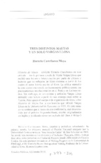 Tres distintos maytas y un solo Vargas Losa  [artículo] Horacio Castellanos Moya.