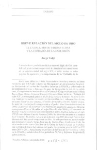 Breve relación del Siglo de oro  [artículo] Jorge Volpi.