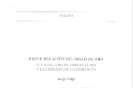 Breve relación del Siglo de oro  [artículo] Jorge Volpi.