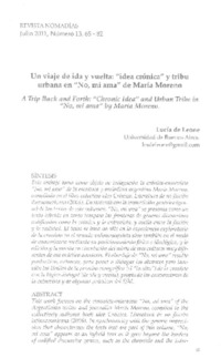 Un viaje de ida y vuelta  [artículo] Lucía de Leone.