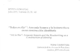 Todas en ella  [artículo] Núria Calafell Sala.