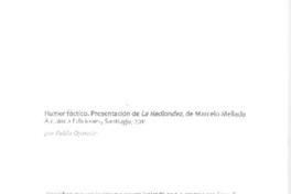 Humor fáctico  [artículo] Peblo Oyarzún.