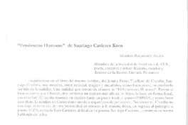 "Fenómeno humano" de Santiago Cavieres Korn  [artículo] Eduardo Baquedano Acuña.