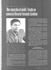 "Nos esperaba el viento" triunfa en concurso literario Fernando Santiván  [artículo].
