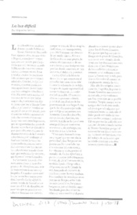 La luz difícil  [artículo] Alejandro Zambra.