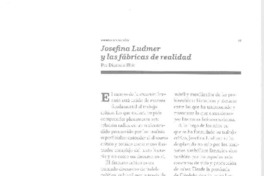 Josefina Ludmer y las fábricas de realidad  [artículo] Diamela Eltit.
