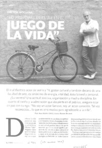 "Lo principal es estar en el juego de la vida" (entrevista)  [artículo] Ana María López.