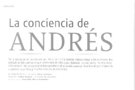 La conciencia de Andrés (entrevista)  [artículo] Alejandra Matus.