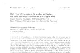 Del rito al hambre  [artículo] Miguel Donoso Rodríguez.