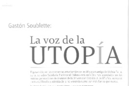 La voz de la utopía (entrevista)  [artículo] Vicente Parrini.