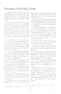 Homenaje a Anita Véliz Fuentes  [artículo] Josefina "Chepita" Fuentes Espinoza.