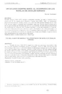 Un exiliado siempre serás  [artículo] Nicolás Hochman.