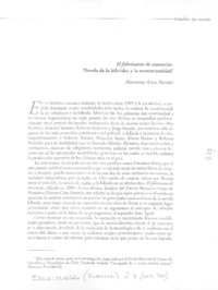 El fabricante de ausencias, novela de la hinridez y la monstruosidad  [artículo] Macarena Areco Morales.