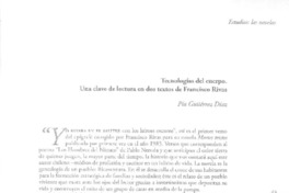 Tecnologías del cuerpo  [artículo] Pía Gutiérrez Díaz.