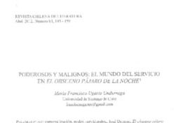 Poderosos y malignos  [artículo] María Francisca Ugarte Undurraga.