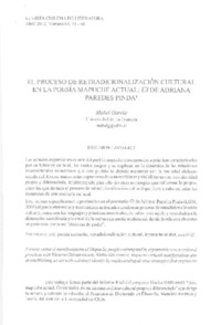 El proceso de retradicionalización cultural en la poesía mapuche actual  [artículo] Mabel García.